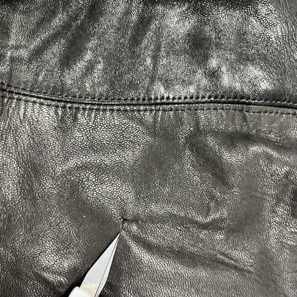 Vinetti Jacket Womens Small Black Lambskin Leather Zip Front Collared Fitted - Picture 11 of 11